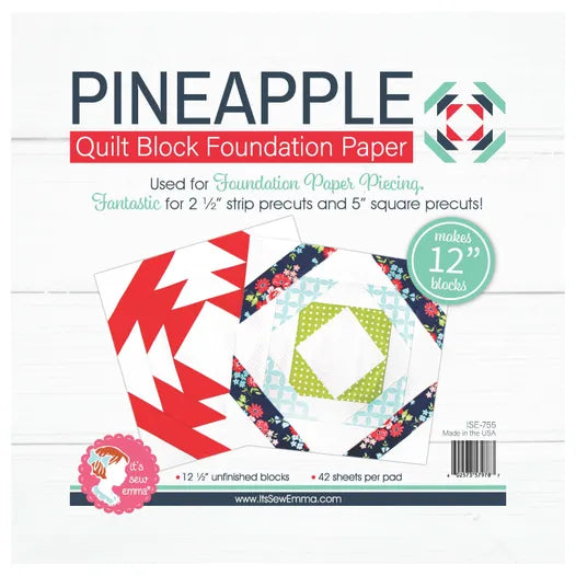 4" Pineapple Quilt Block Foundation Papers