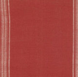 Rural Jardin Toweling in Rouge with Natural Stripe