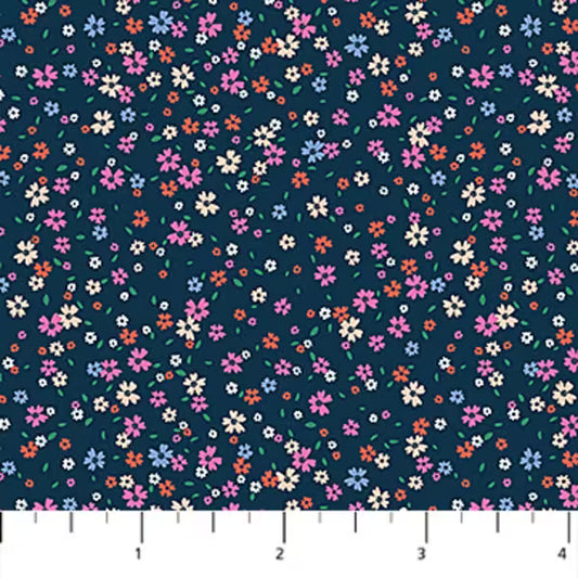 Pocket Posies: Petal Drift in Navy