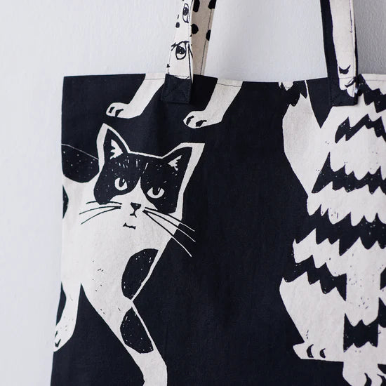 NekoNoe: echino Cat Cat Cotton Linen Canvas Color A