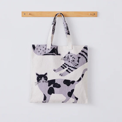 NekoNoe: echino Cat Cat Cotton Linen Canvas Color A