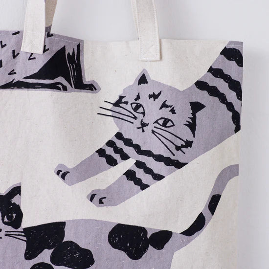 NekoNoe: echino Cat Cat Cotton Linen Canvas Color A