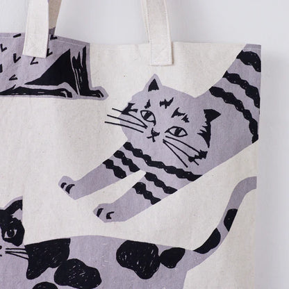 NekoNoe: echino Cat Cat Cotton Linen Canvas Color A