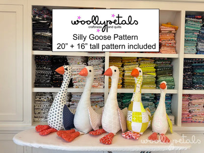 Silly Goose Stuffed Animal Goose Sewing Pattern