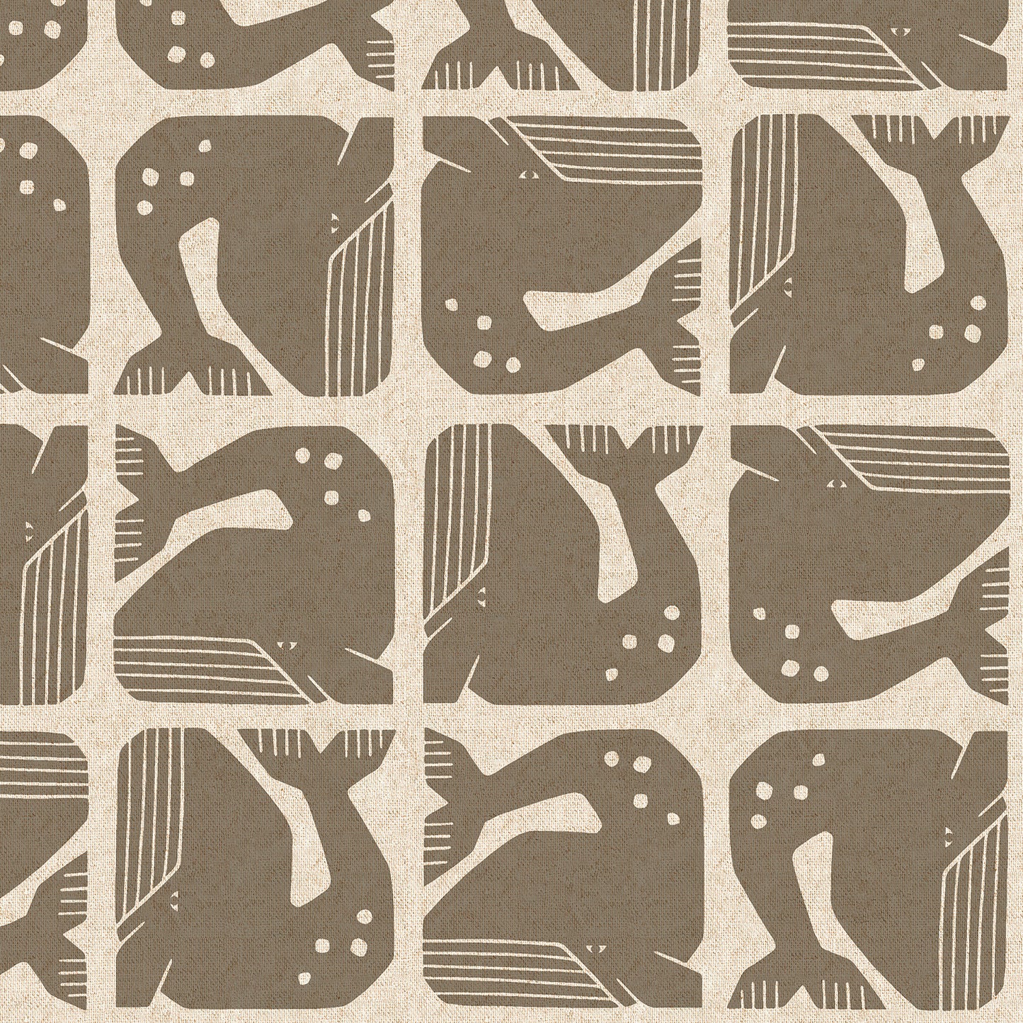 By the Seaside - Grumpy Whale in Dark Gray