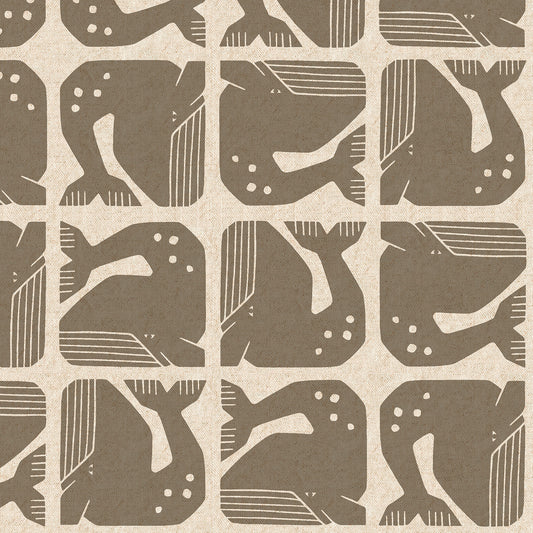 By the Seaside - Grumpy Whale in Dark Gray