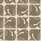 By the Seaside - Grumpy Whale in Dark Gray