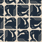 By the Seaside - Grumpy Whale in Navy