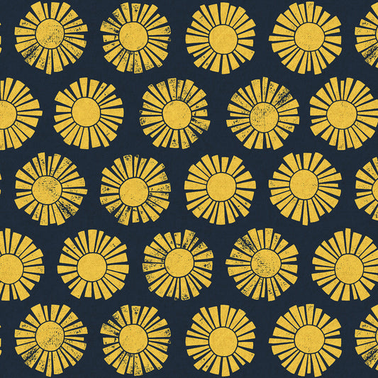 By the Seaside - Sunshine in Yellow on Navy