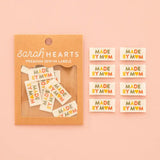 Sarah Hearts Labels: Made by Mom Earth Tones Woven Labels