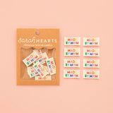 Sarah Hearts Labels: Made by Mom Rainbow