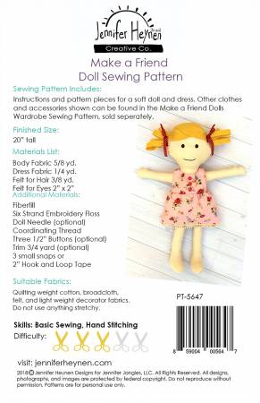Make a Friend: Doll Sewing Pattern
