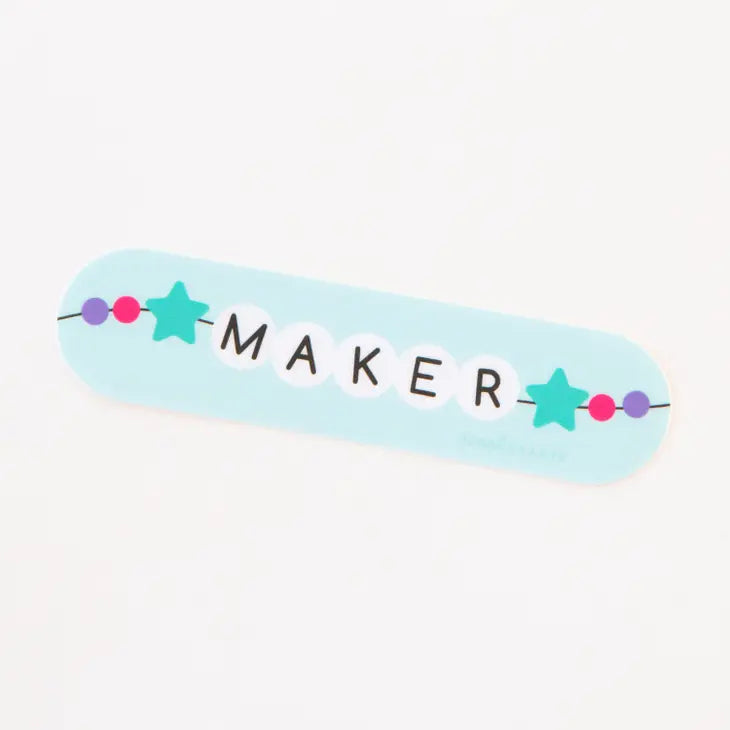 Maker Friendship Bracelet Vinyl Sticker