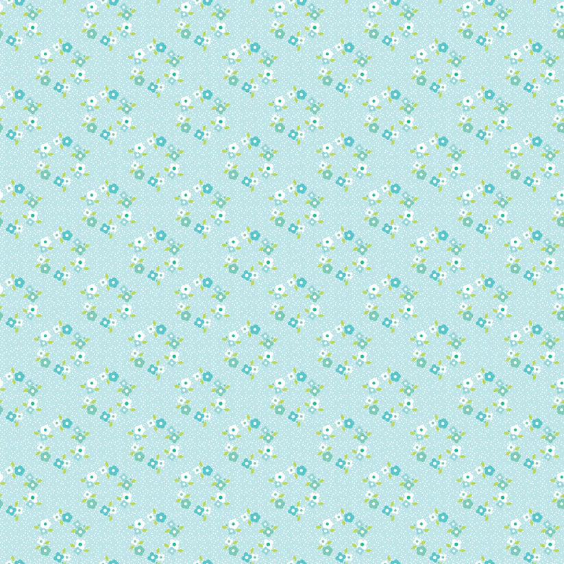 Market Day: Floral Wreath in Teal