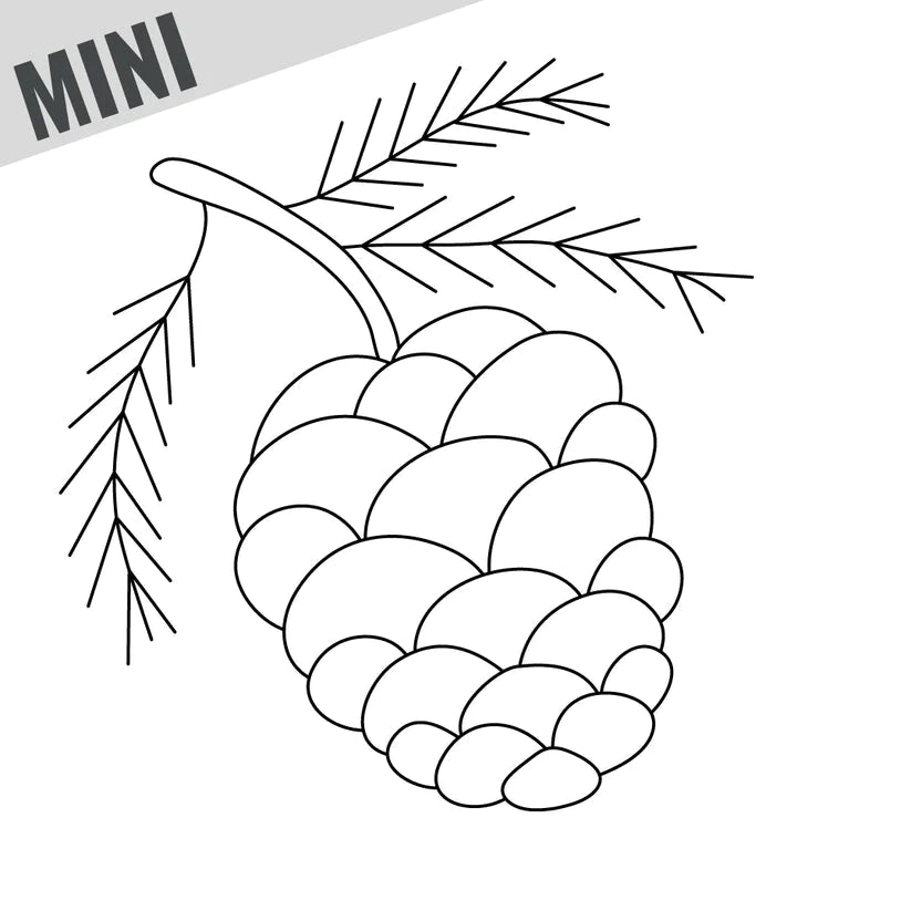 Un-kit Embroidery Canvas - Pinecone