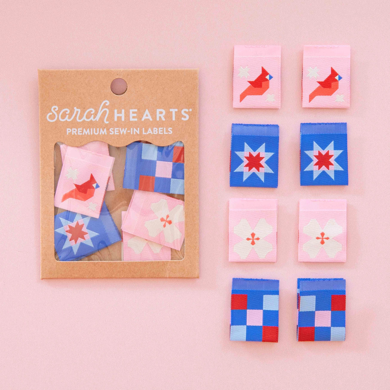 Sarah Hearts Labels: North Carolina Quilt Block Labels