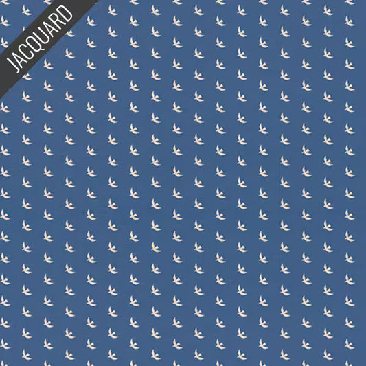Picnic Wovens: Birds in Blue Jay