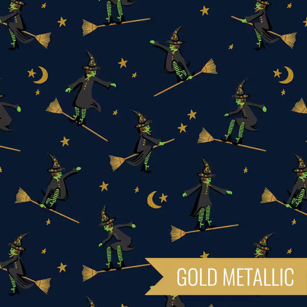 Halloween III: Wicked Witches in Navy Metallic