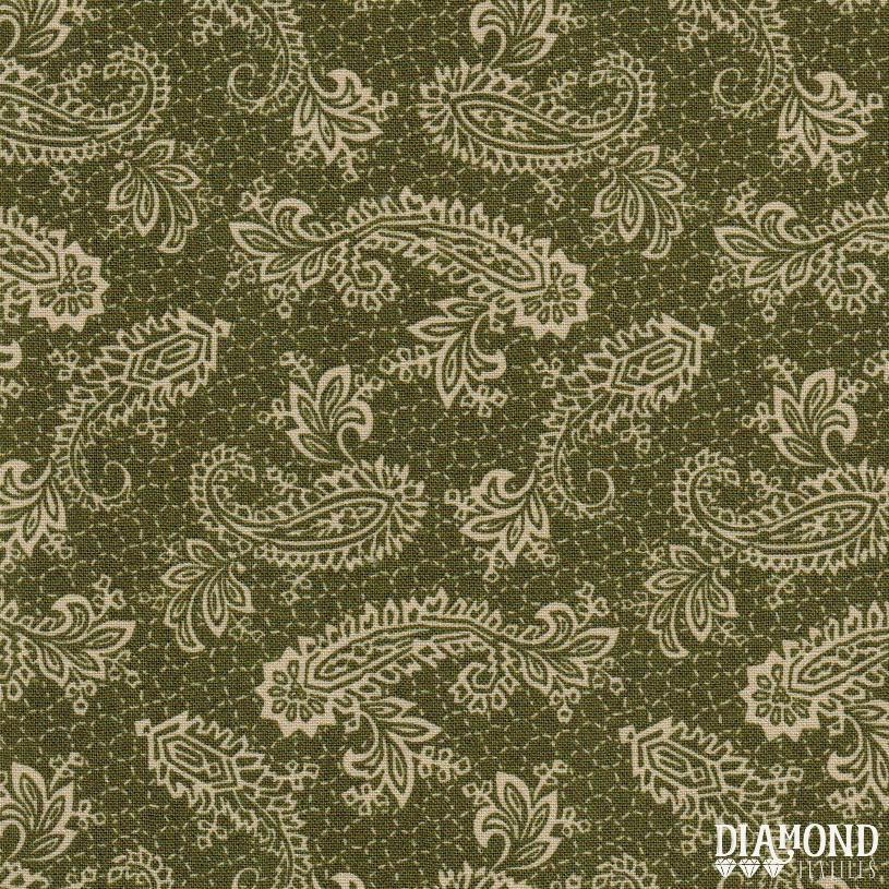 Diamond Textiles: A Common Thread in Green Paisley 10591