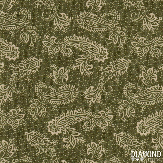 Diamond Textiles: A Common Thread in Green Paisley 10591
