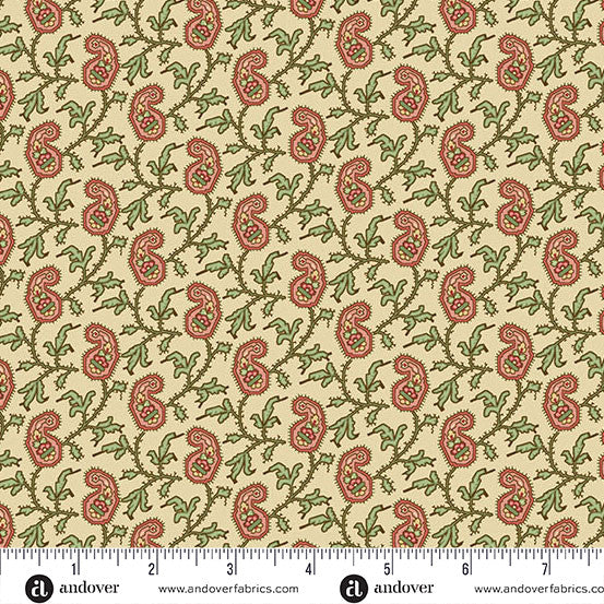 Jingle Bell: Paisley Vine in Buttercream
