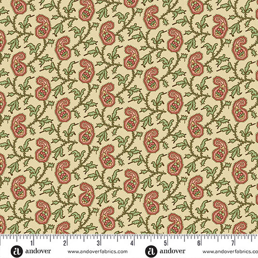 Jingle Bell: Paisley Vine in Buttercream