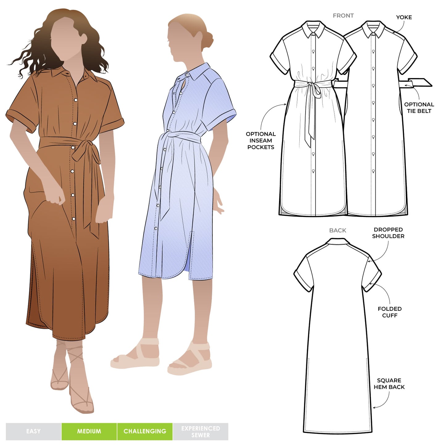 Palmer Woven Dress Multi-Size