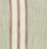 Panier De Fleur Toweling: Flax with Scarlet Stripe