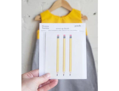 Pencil Dress Pattern with Pencil Iron-On Decals