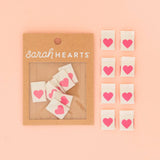 Sarah Hearts Labels: Pink Hearts