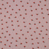 Pointoille Jersey Knit Floral in Old Rose