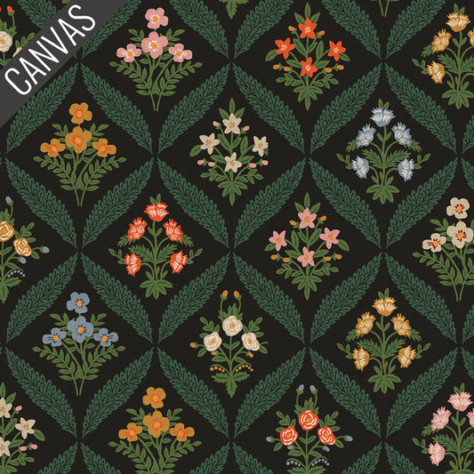 Dahlia: Estee Garden Canvas in Black