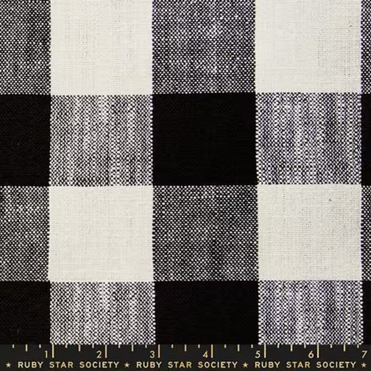 Sunshine Toweling: Checker in Black