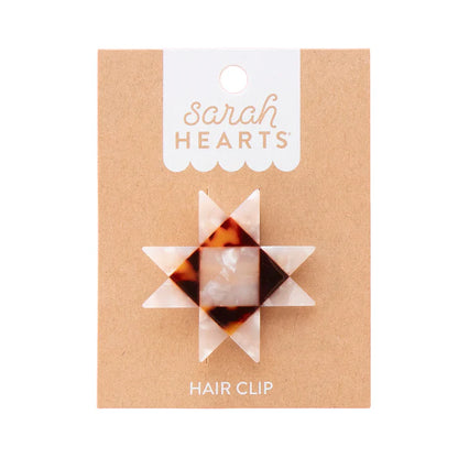 Sarah Hearts: Sawtooth Star Hair Clip