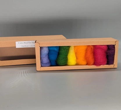 Extra Wool Color Box: Needle Felting Wool Color Bundle (Multiple Varieties)