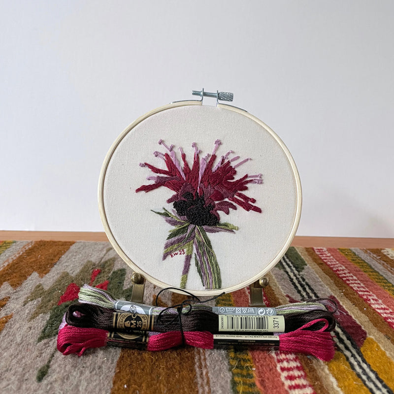 Bee Balm Embroidery Kit