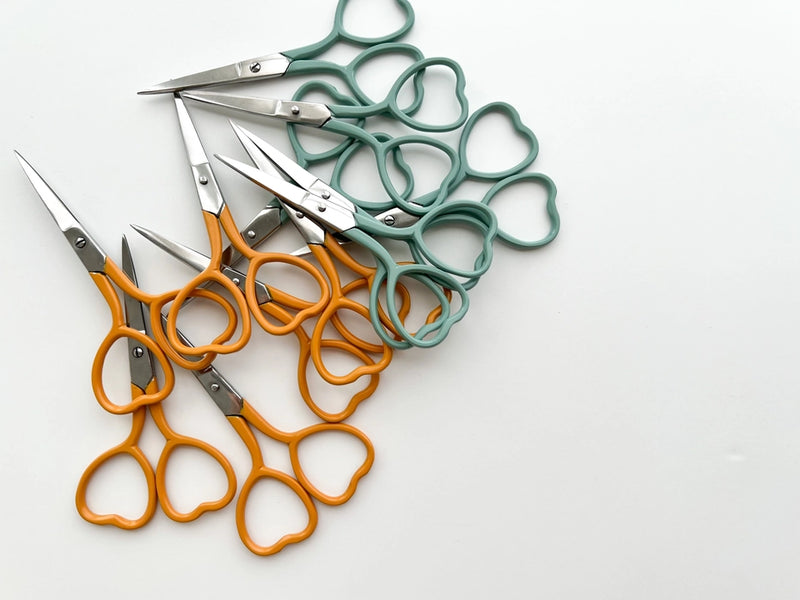 Heart Embroidery Scissors - Multiple Colors