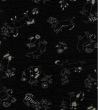 Cat Prints Ripple Seersucker: Black