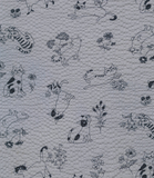 Cat Prints Ripple Seersucker: Gray