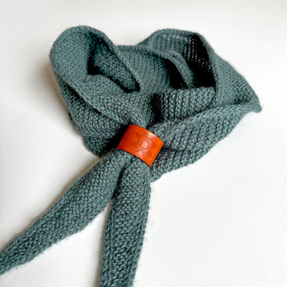 Leather Scarf Tie - Quilt Star Style