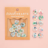 Sarah Hearts Labels: Confetti Quilt Star Buttons - Multiple Sizes