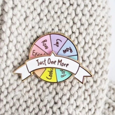 Twill and Print: 'Just One More' Spinner Enamel Pin