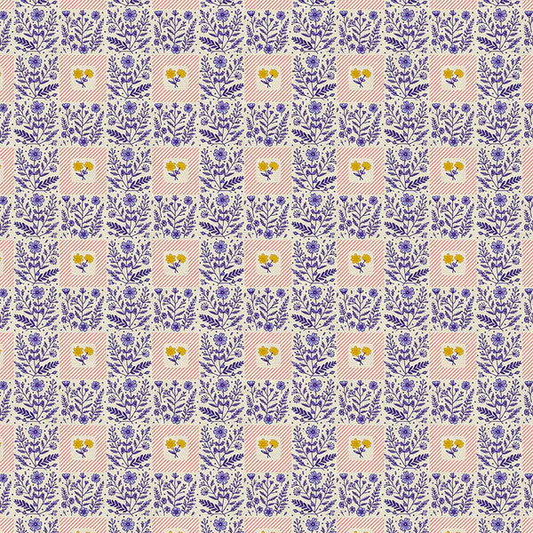 Petite Petals: Squares in Blue