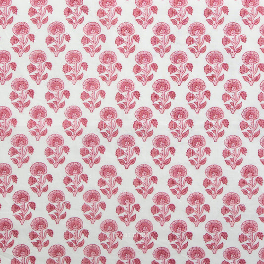 Indian Block Prints: Stamp Floral in Pink