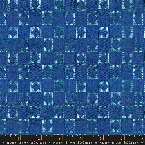 Warp and Weft Ooh Lucky Lucky: Star in Bluebell