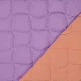 Stepped Double-Sided Quitled Fabric in Lilac & Apricot