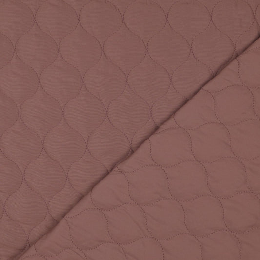 Stepped Double-Sided Quilted Fabric in Old Rose