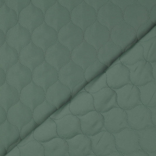 Stepped Double-Sided Quilted Fabric in Sage