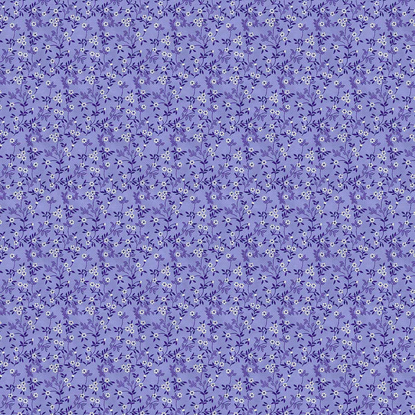 Petite Petals: Stippled Branches in Blue