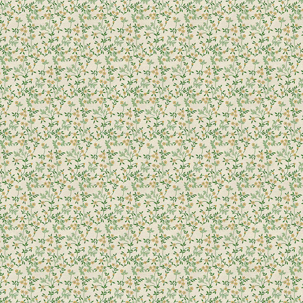 Petite Petals: Stippled Branches in Green